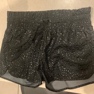 ZYIA Black Bubbles Hi-Rise Bomber Shorts